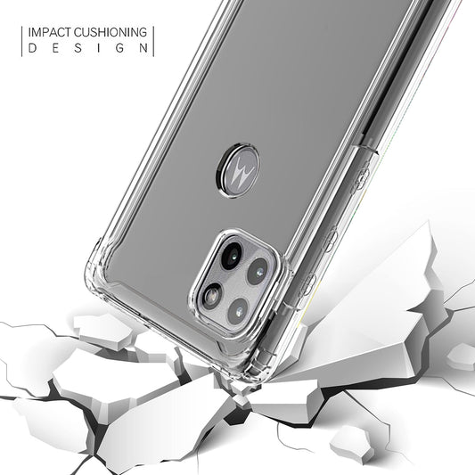 High Quality 2X Clean PC and TPU Bumper Case In Clear For Moto One 5G Ace / G 5G - Shockproof & Reliable