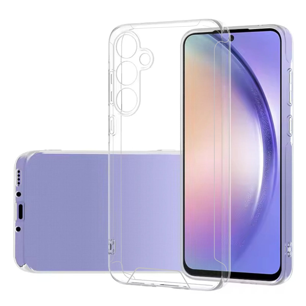 High Quality 2X Clean PC and TPU Bumper Case In Clear For Samsung Galaxy A15 5G - Crystal Clear & Reliable