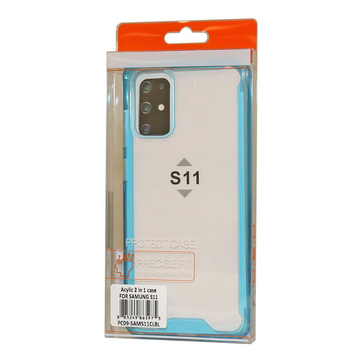 Samsung S20 Plus High quality Tpu Bumper and Clarity PC Case In Blue - Heavy Duty & Reliable