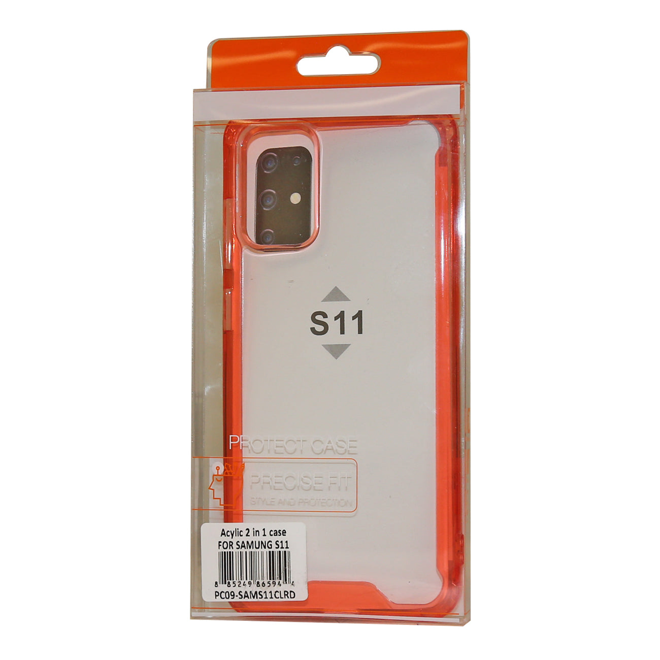 Samsung S20 Plus High quality Tpu Bumper and Clarity PC Case In Red - Crystal Clear & Reliable