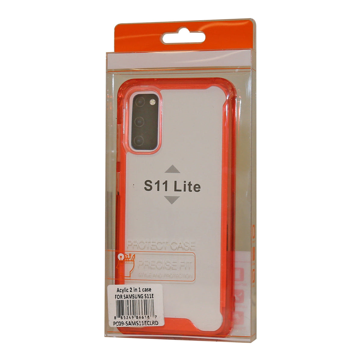 Samsung S20 High quality Tpu Bumper and Clarity PC Case In Red - Heavy Duty & Reliable