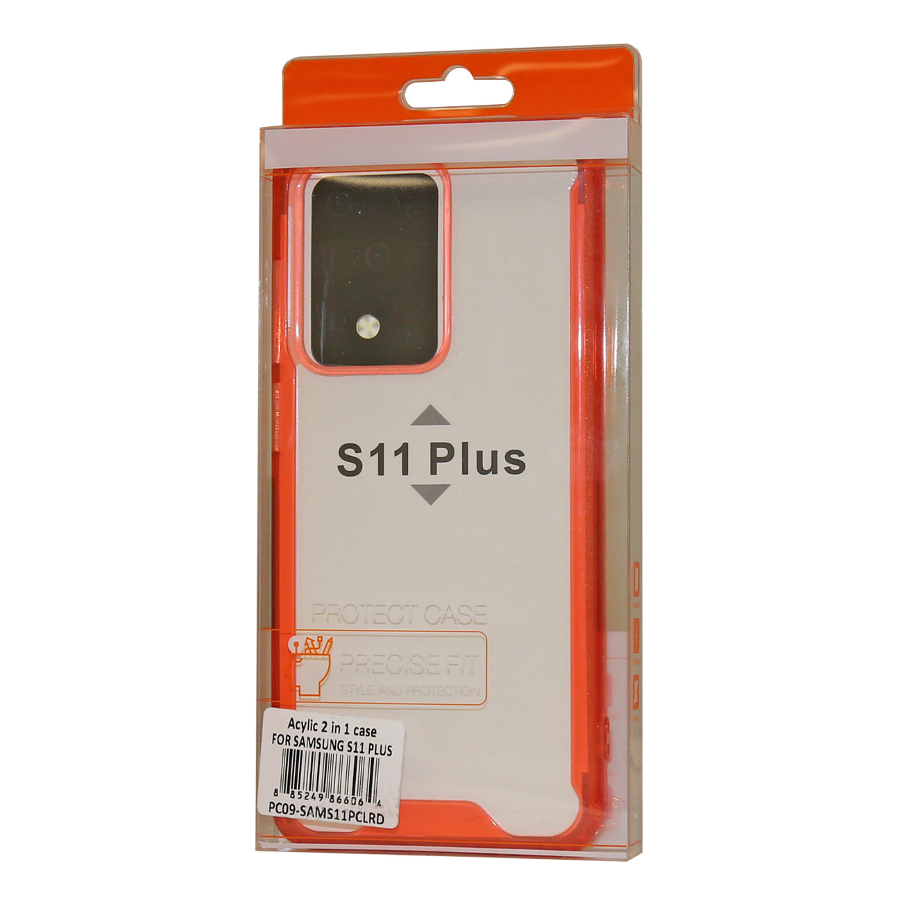 Samsung S20 ULTRA High quality Tpu Bumper and Clarity PC Case In Red - Durable & Reliable