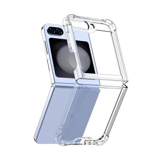High Quality 2X Clean PC and TPU Bumper Case In Clear For Samsung Z Flip 5 - Durable & Reliable