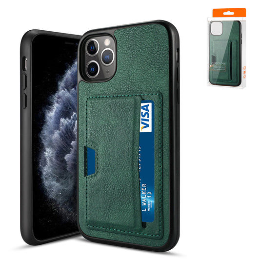 IPHONE 11 PRO Compatible APPLE IPHONE 11 PRO Card Pocket Case In Green - Shockproof Protection by