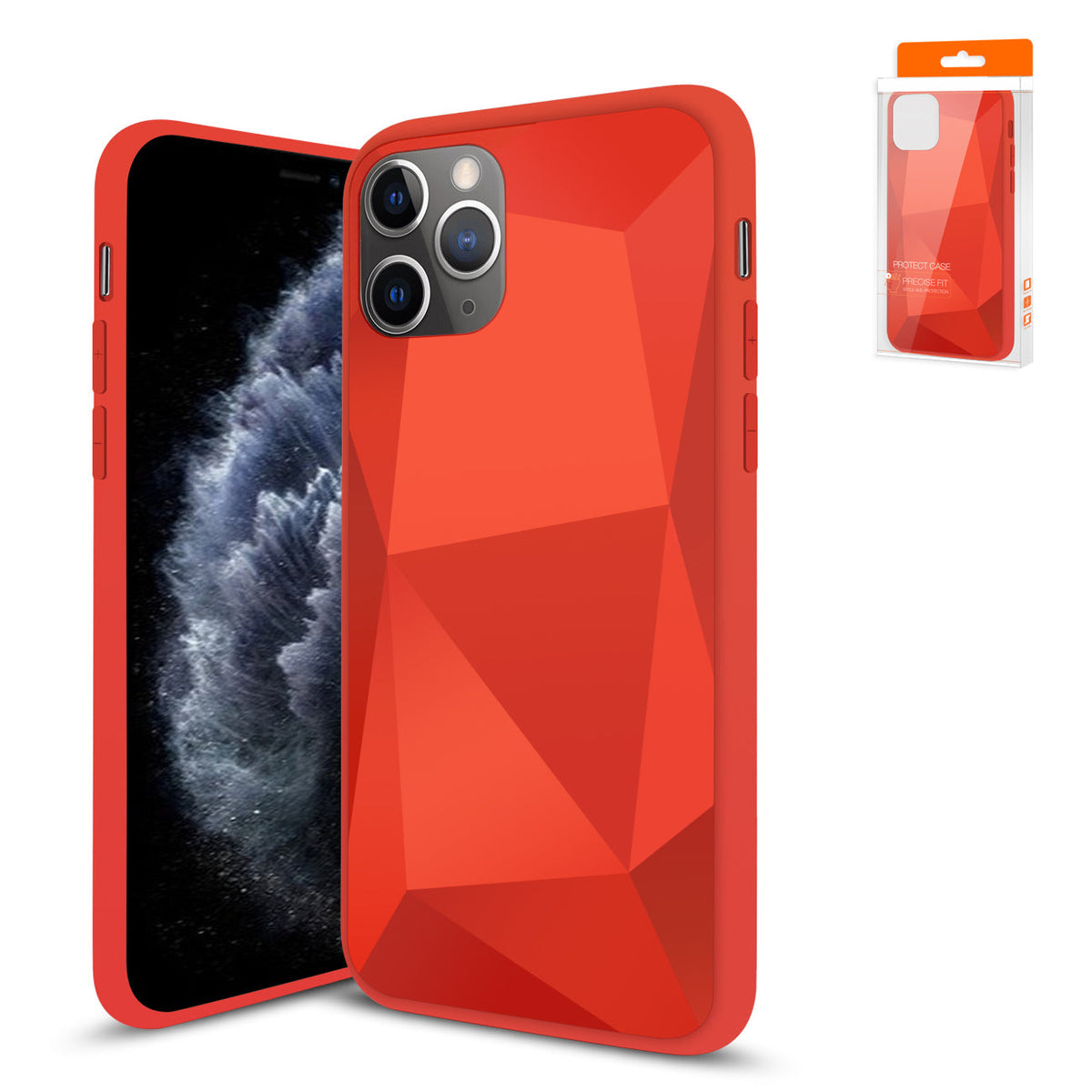iPhone 11 Pro Compatible Apple iPhone 11 Pro Max Apple Diamond Cases In Red - Crystal Clear Protection by