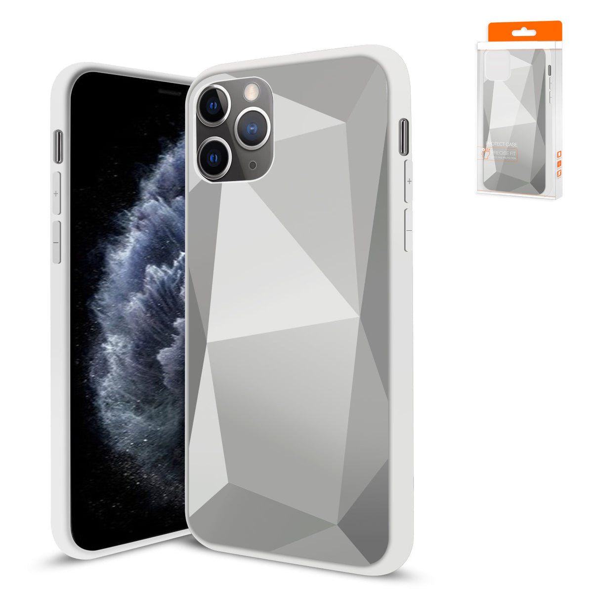 iPhone 11 Pro Compatible Apple iPhone 11 Pro Apple Diamond Cases In Silver - Premium Protection by