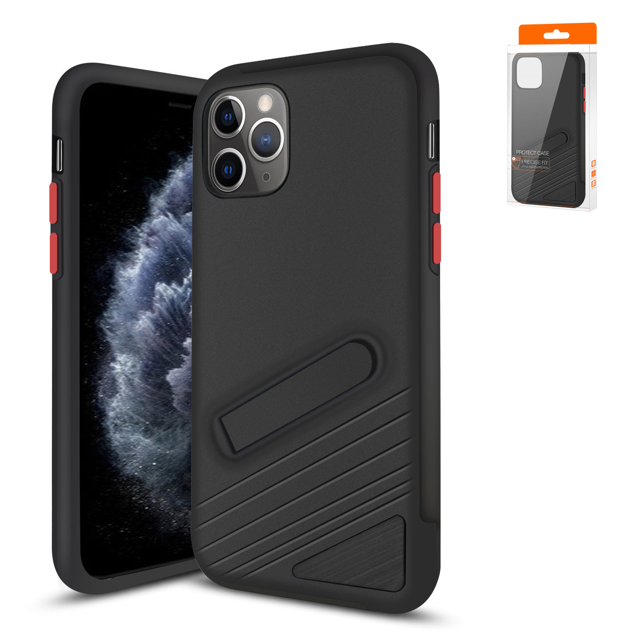 iPhone 11 Pro Compatible Apple iPhone 11 Pro Armor Cases In Black - Crystal Clear Protection by