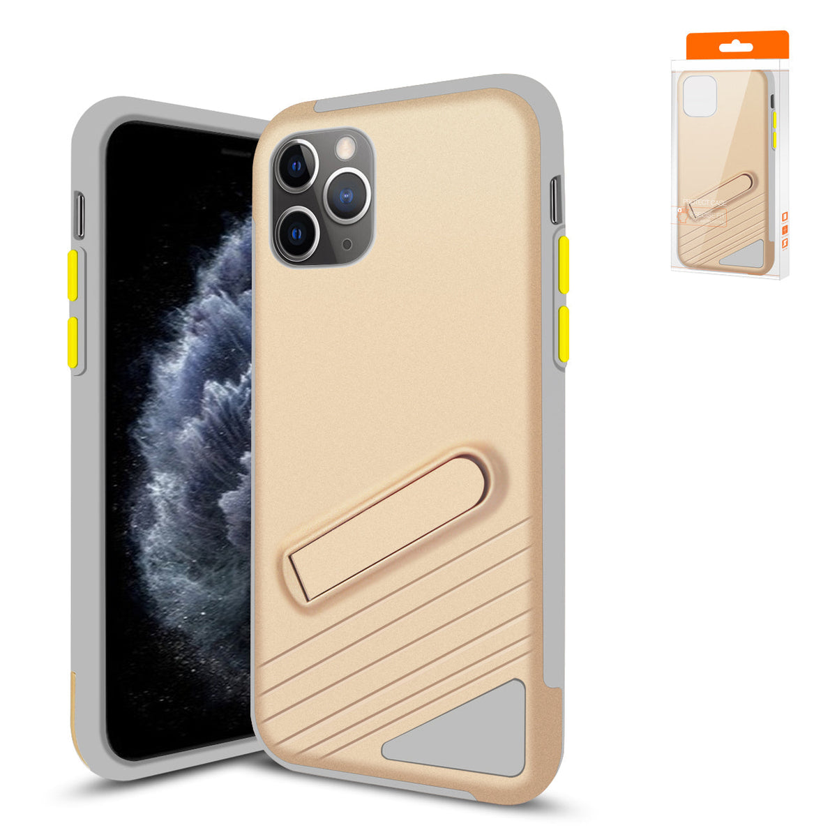 iPhone 11 Pro Compatible Apple iPhone 11 Pro Armor Cases In Gold - Shockproof Protection by
