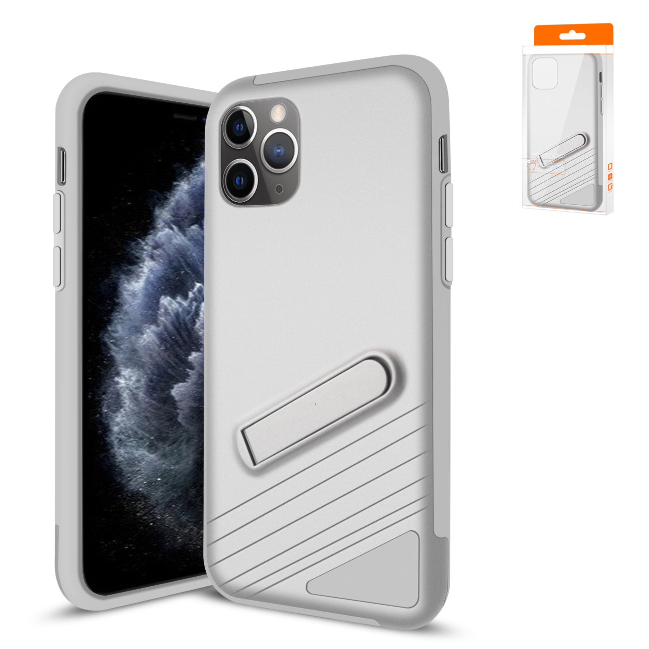 iPhone 11 Pro Compatible Apple iPhone 11 Pro Armor Cases In Silver - Ultra-Slim Protection by