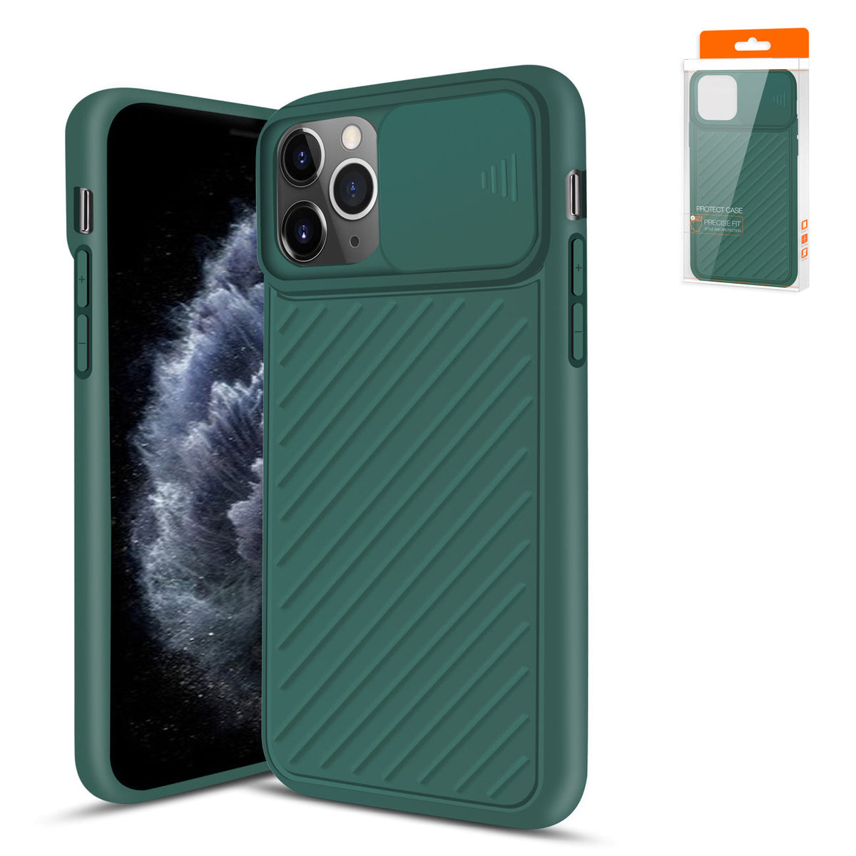 IPHONE 11 PRO Compatible Camshield Series Case With Slide Camera Cover Tpu Case For APPLE IPHONE 11 PRO MAX In Green - Heavy Duty Protection by