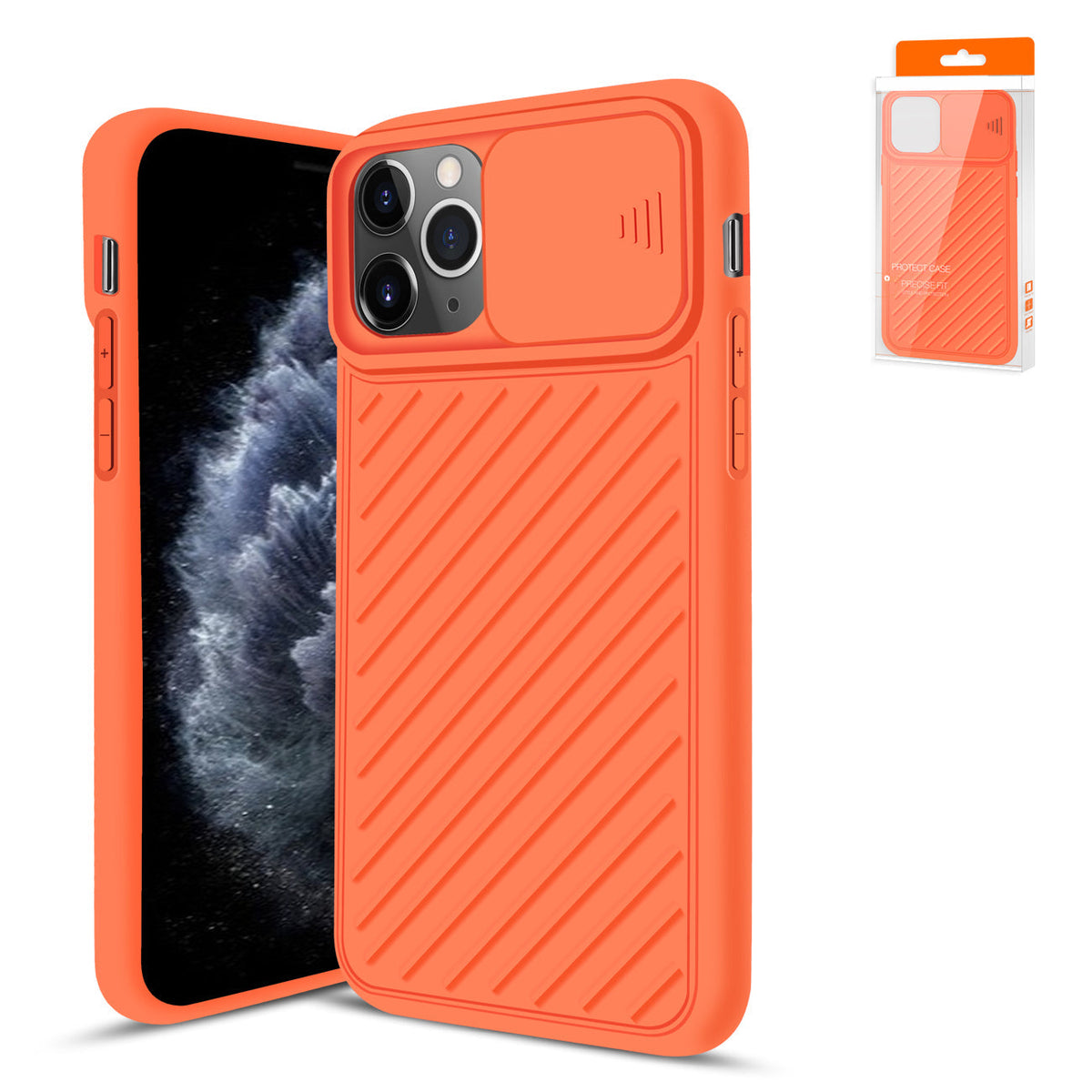 IPHONE 11 PRO Compatible Camshield Series Case With Slide Camera CoverTpu Case For APPLE IPHONE 11 PRO In Orange - Ultra-Slim Protection by