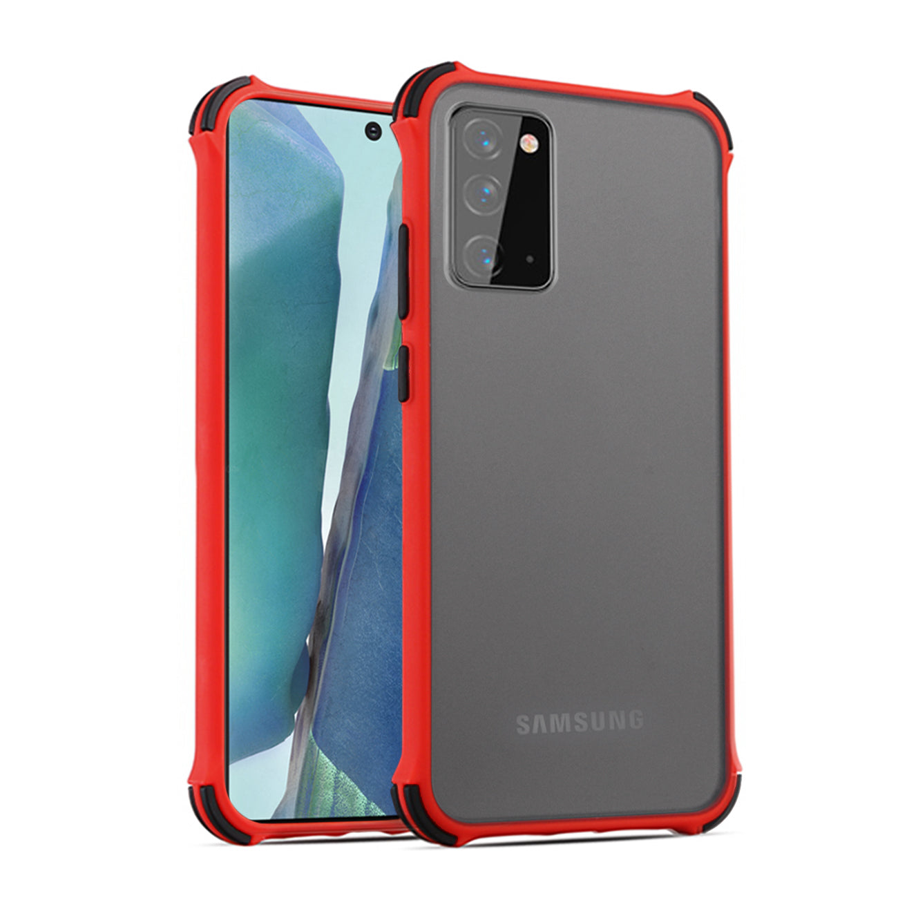 IPHONE 12 MINI Compatible Bumper Case For IPHONE 12 MINI,SAMSUNG GALAXY NOTE 20 In Red - Heavy Duty Protection by
