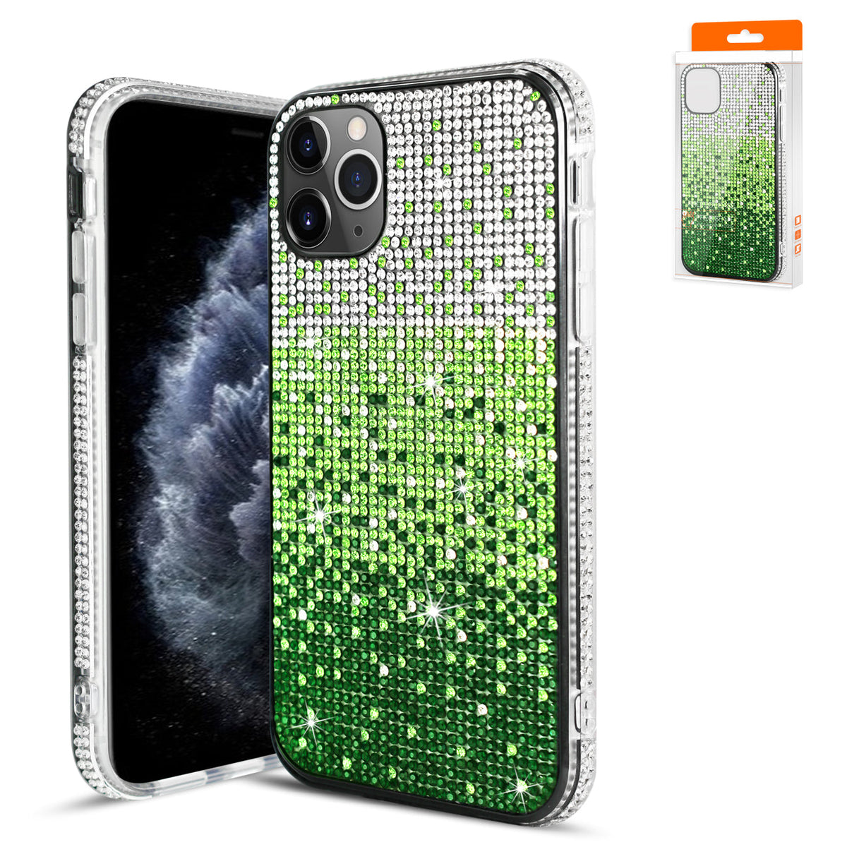 IPHONE 11 PRO Compatible Design Diamond Case For APPLE IPHONE 11 PRO In Green - Premium Protection by
