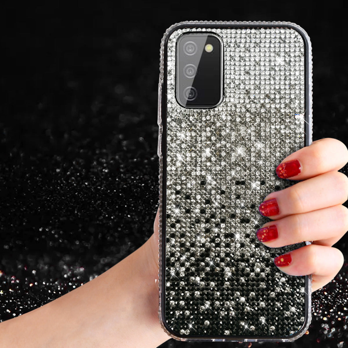 Design Diamond Case For GALAXY A02S In Black - Durable & Reliable
