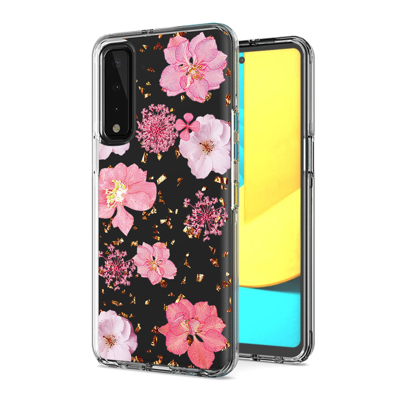 Pressed dried flower Design Phone case for LG Stylo7 4G In Pink - Durable & Reliable