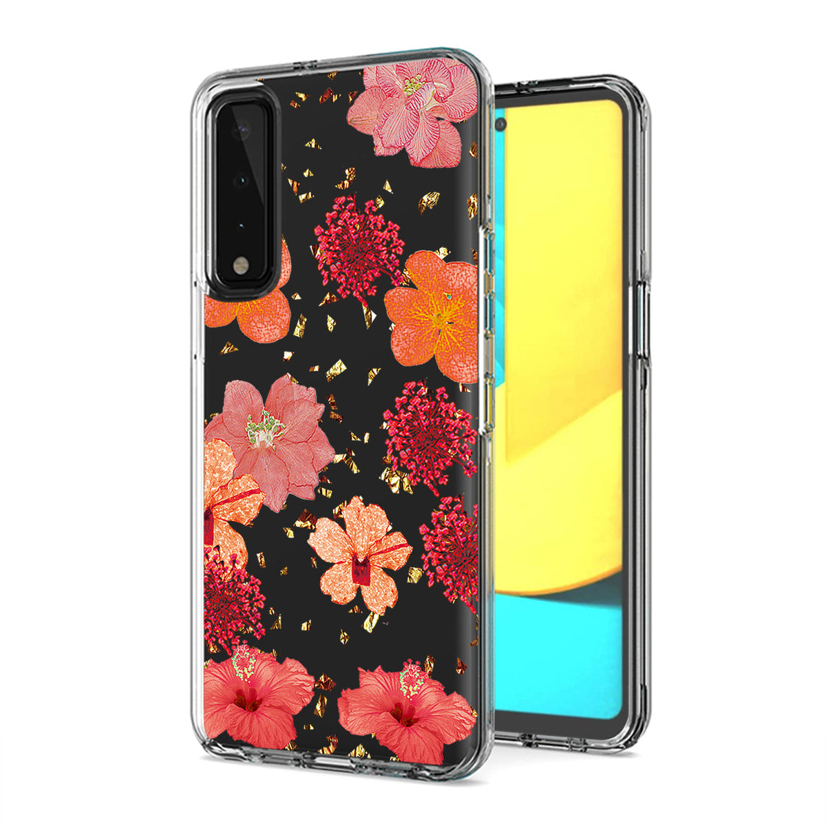 Pressed dried flower Design Phone case for LG Stylo7 4G In Red - Ultra-Slim & Reliable