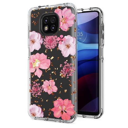 Pressed dried flower Design Phone case for Moto G Power 2021 In Pink - Ultra-Slim & Reliable