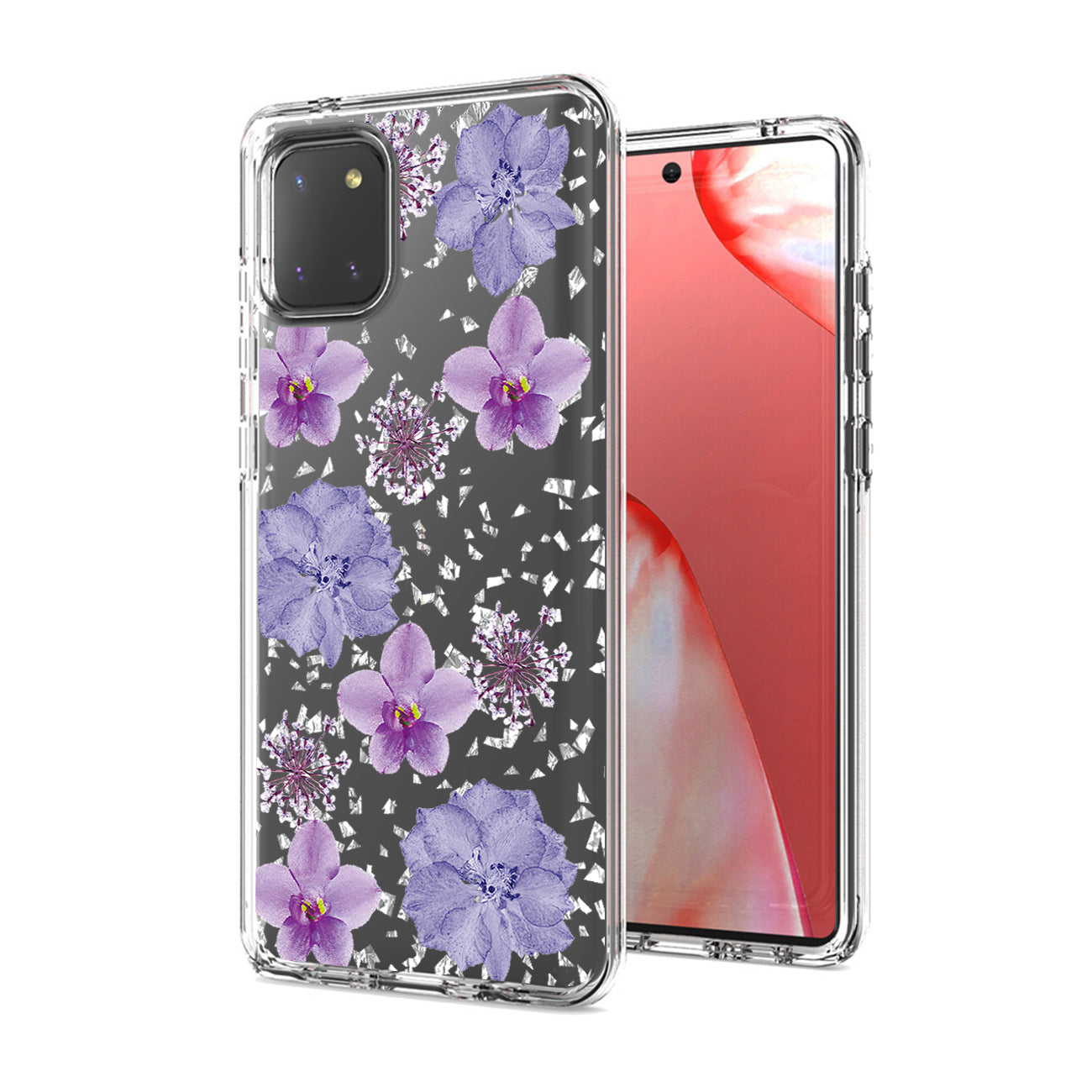 Pressed dried flower Design Phone case for SAMSUNG GALAXY A81/Note 10 Lite/M60S In Purple - Durable & Reliable