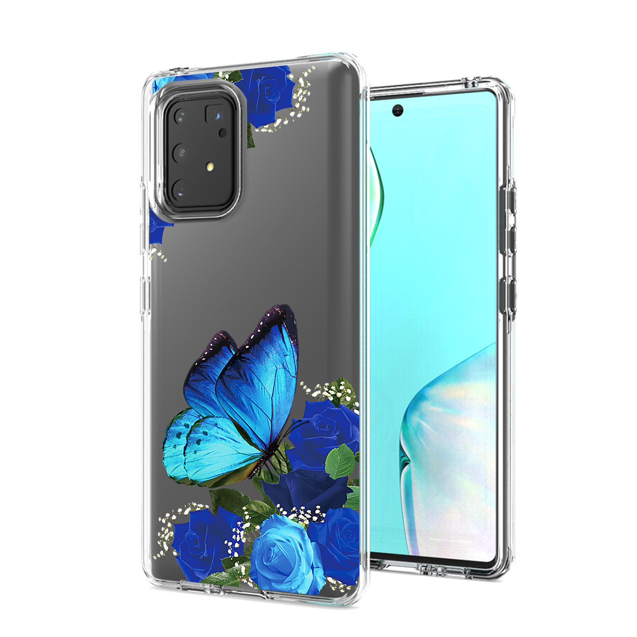 Pressed dried flower Design Phone case for SAMSUNG GALAXY A91/S10 Lite/M80S In Blue - Premium & Reliable