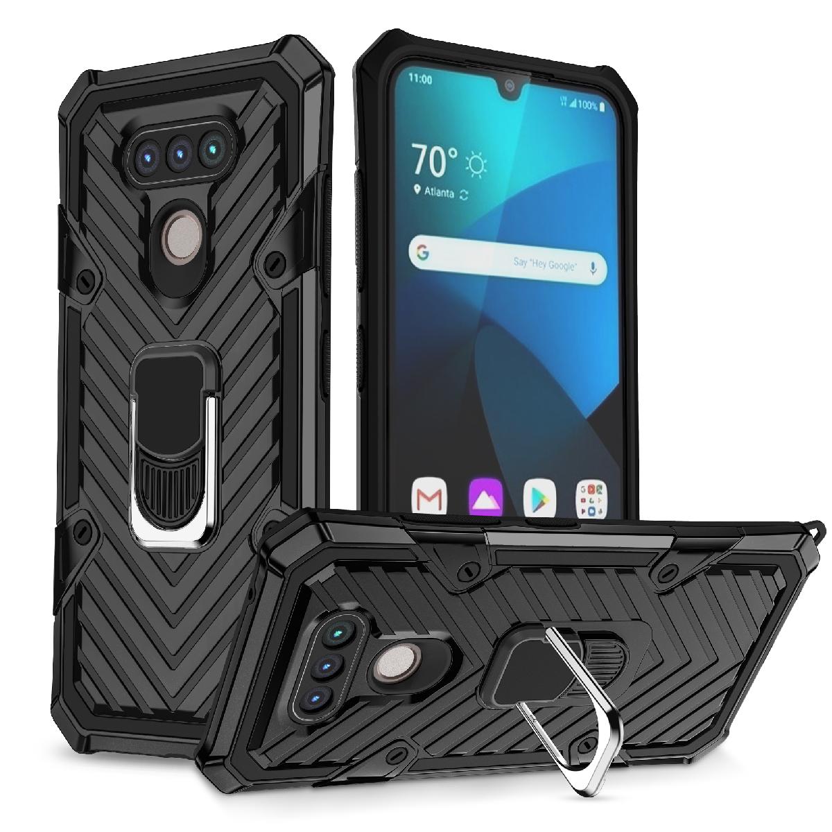 Kickstand Anti-Shock And Anti Falling Case for LG HARMONY 4 In Black - Premium & Reliable