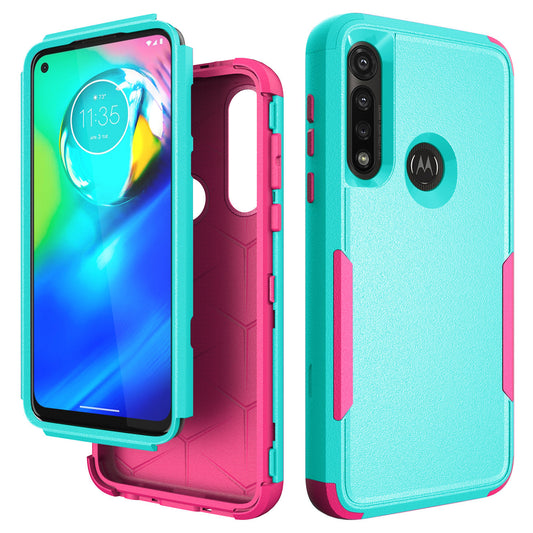 3in1 Hybrid Heavy Duty Defender Rugged Armor Military Grade Protective Case MOTOROLA G POWER 2020 In Green - Premium & Reliable