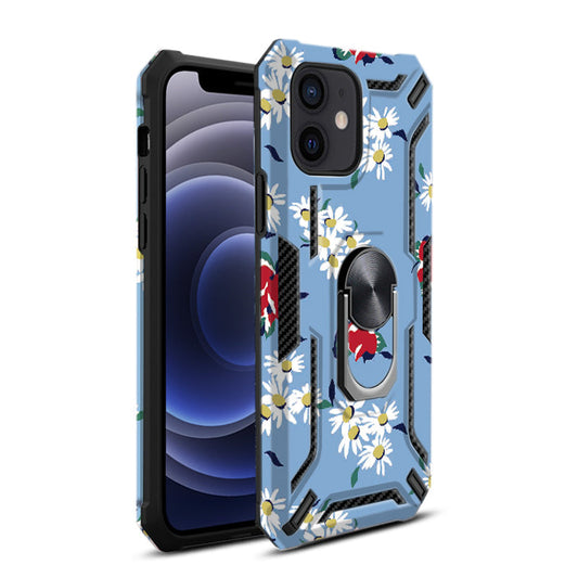 IPHONE 12 MINI Compatible Phone Case with Magnetic Ring Holder For IPHONE 12 MINI In Blue - Premium Protection by