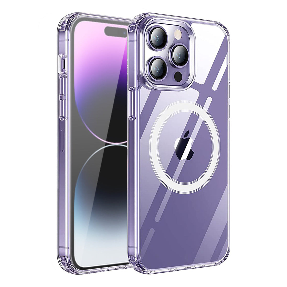iPhone 14 Pro Compatible Magnetic Wireless Charging TPU Bumper Case For iPhone 14 Pro In Clear - Ultra-Slim Protection by