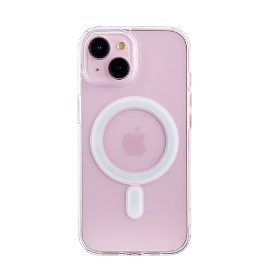 iPhone 15 Compatible Magnetic Wireless Charging TPU Bumper Case For iPhone 15 In Clear - Ultra-Slim Protection by