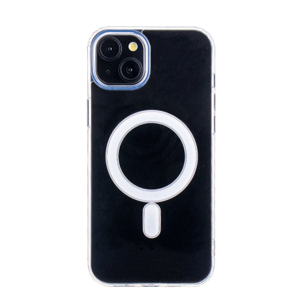 iPhone 15 Plus Compatible Magnetic Wireless Charging TPU Bumper Case For iPhone 15 Plus In Clear - Heavy Duty Protection by