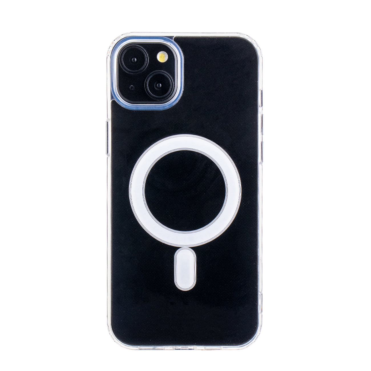 iPhone 15 Plus Compatible Magnetic Wireless Charging TPU Bumper Case For iPhone 15 Plus In Clear - Heavy Duty Protection by