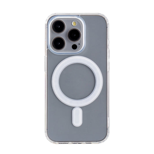 iPhone 15 Pro Compatible Magnetic Wireless Charging TPU Bumper Case For iPhone 15 Pro In Clear - Heavy Duty Protection by