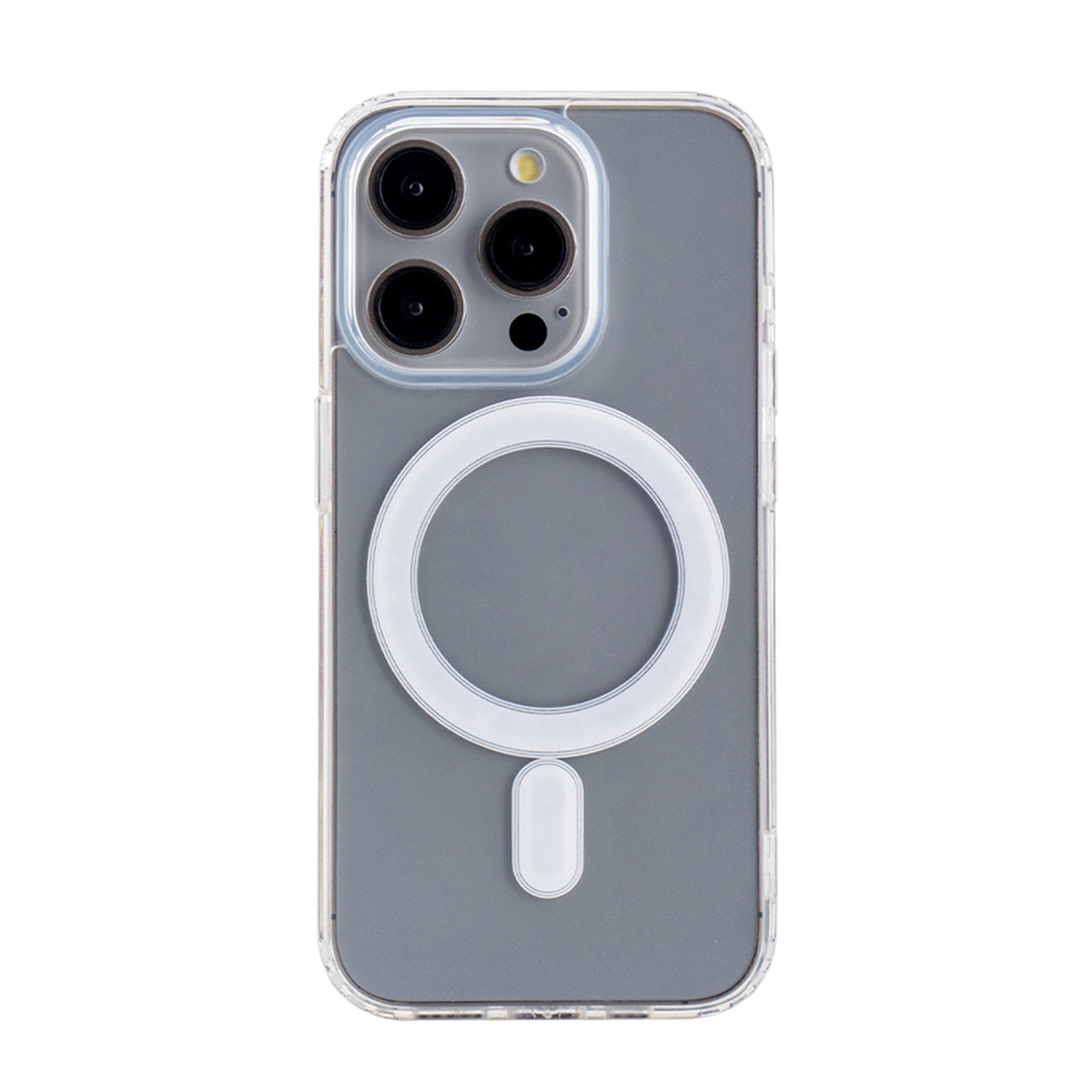 iPhone 15 Pro Compatible Magnetic Wireless Charging TPU Bumper Case For iPhone 15 Pro In Clear - Heavy Duty Protection by