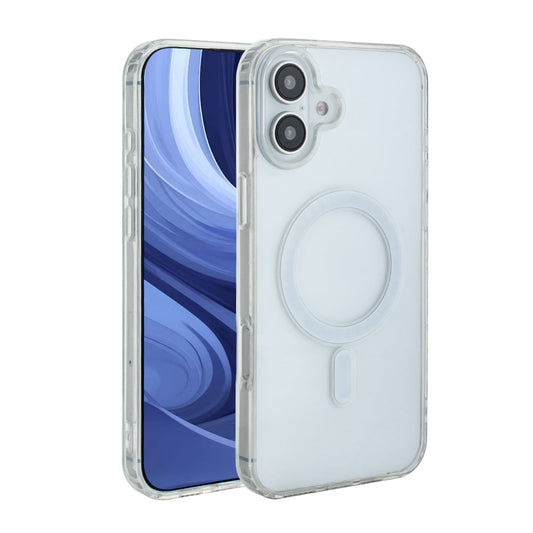 iPhone 16 Plus Compatible Magnetic Wireless Charging TPU Bumper Case For iPhone 16 Plus In Clear - Crystal Clear Protection by