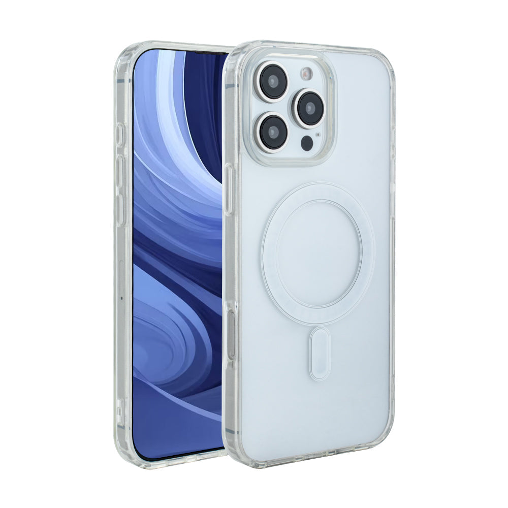 iPhone 16 PRO Compatible Magnetic Wireless Charging TPU Bumper Case For iPhone 16 PRO MAX In Clear - Crystal Clear Protection by