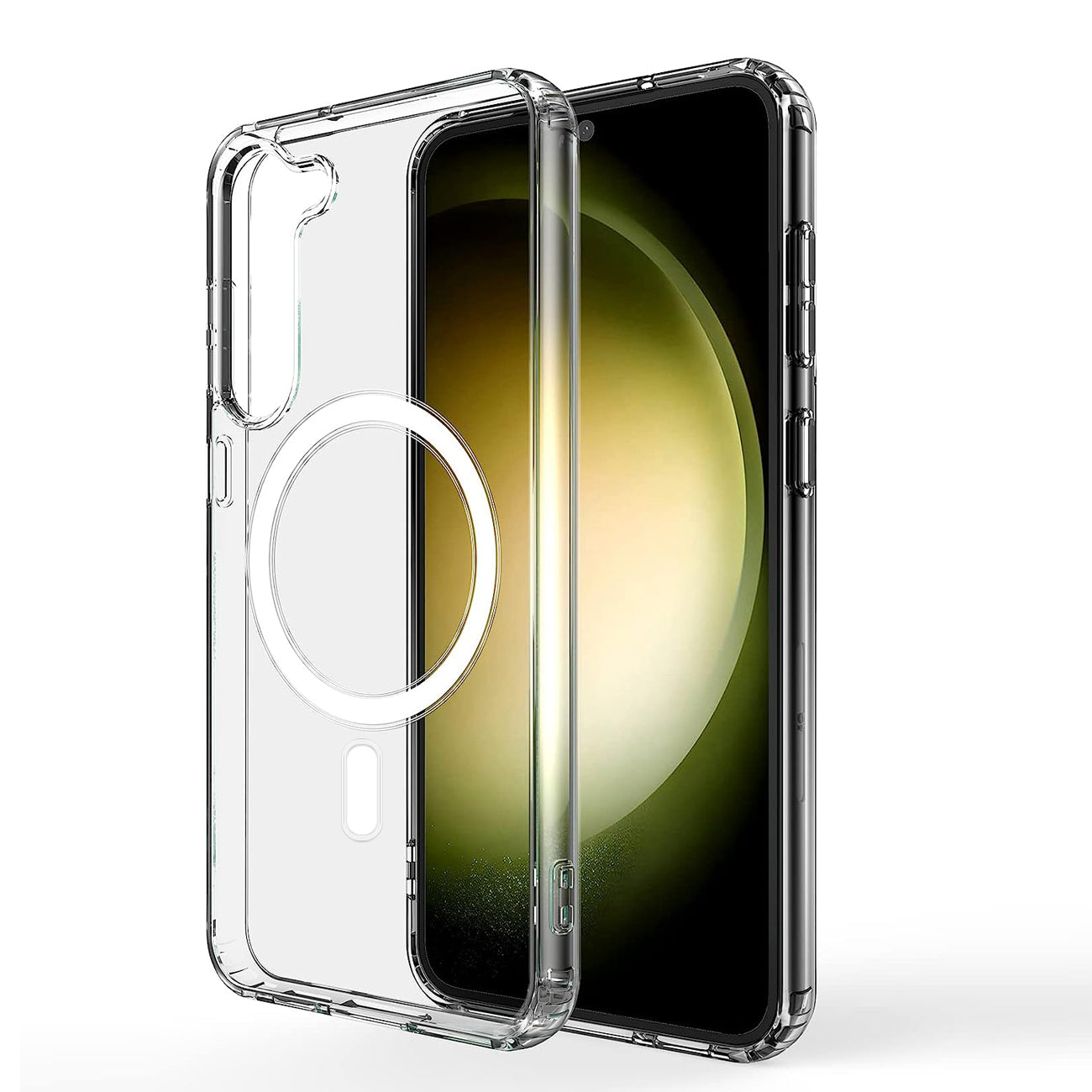 Magnetic Wireless Charging TPU Bumper Case For Samsung S 23 Plus In Clear - Ultra-Slim & Reliable