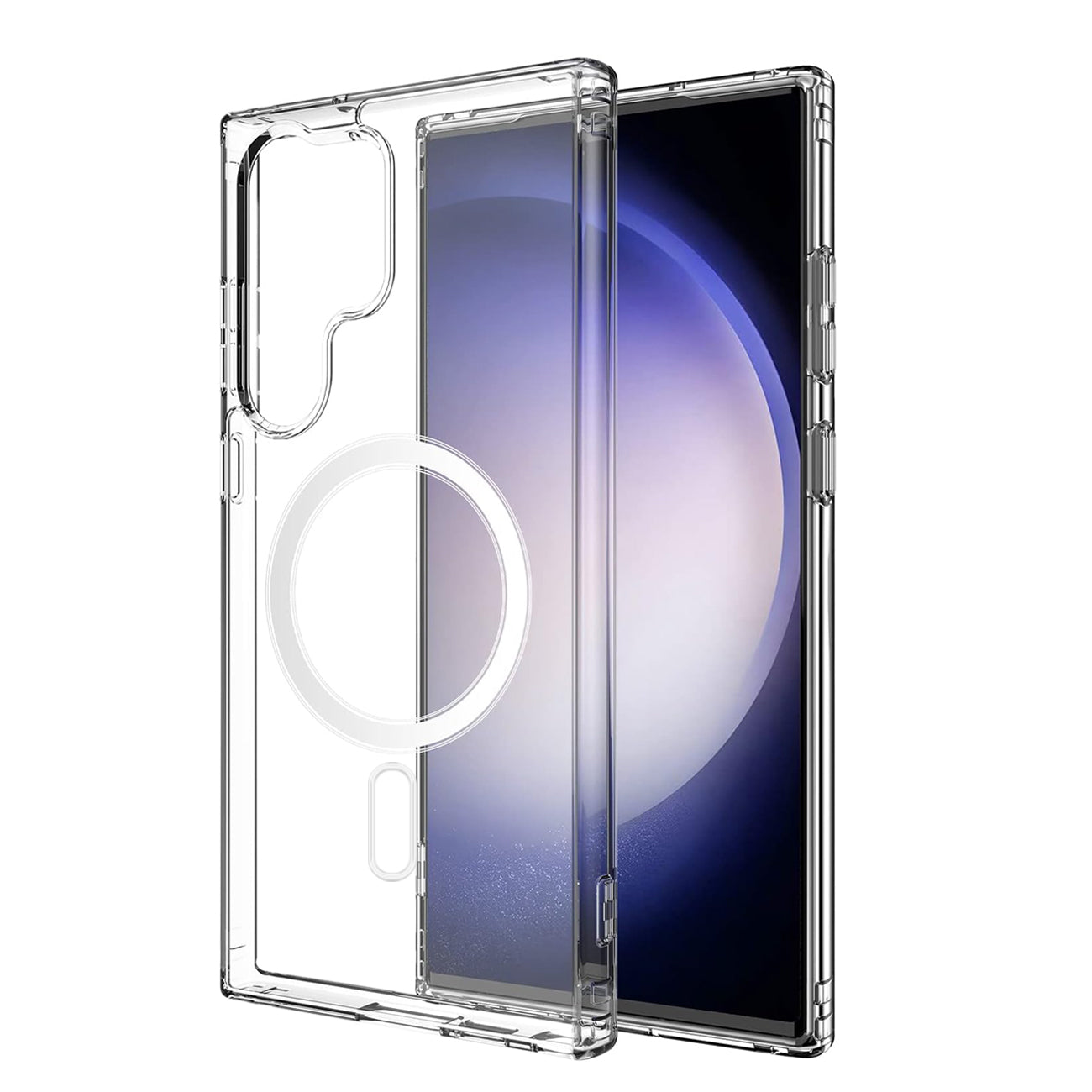 Magnetic Wireless Charging TPU Bumper Case For Samsung S 23 Ultra In Clear - Premium & Reliable