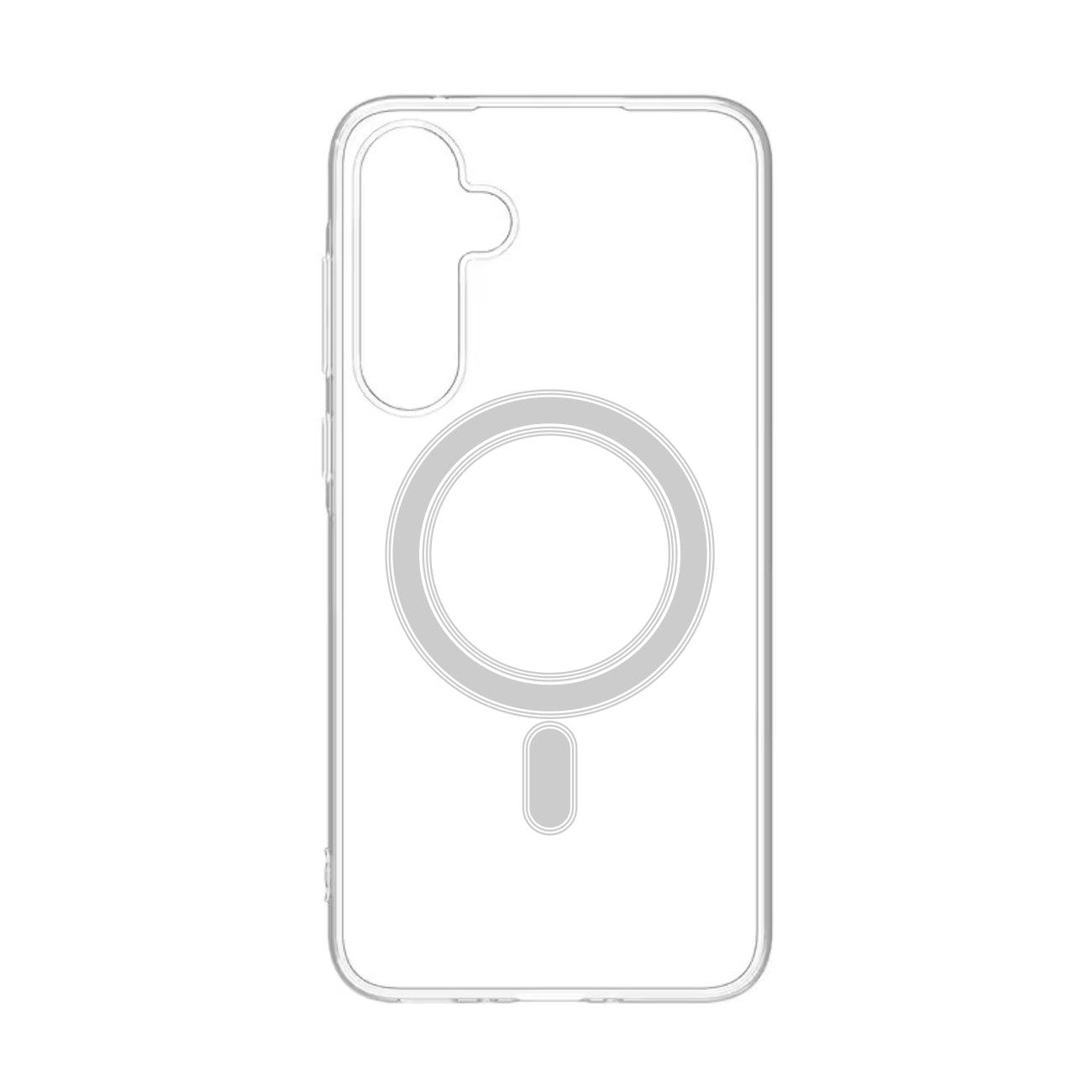 Samsung S24 Compatible Magnetic Wireless Charging TPU Bumper Case For Samsung S24 Plus In Clear - Durable Protection by