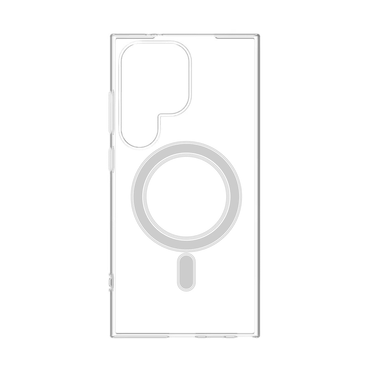 Samsung S24 Compatible Magnetic Wireless Charging TPU Bumper Case For Samsung S24 Ultra In Clear - Heavy Duty Protection by