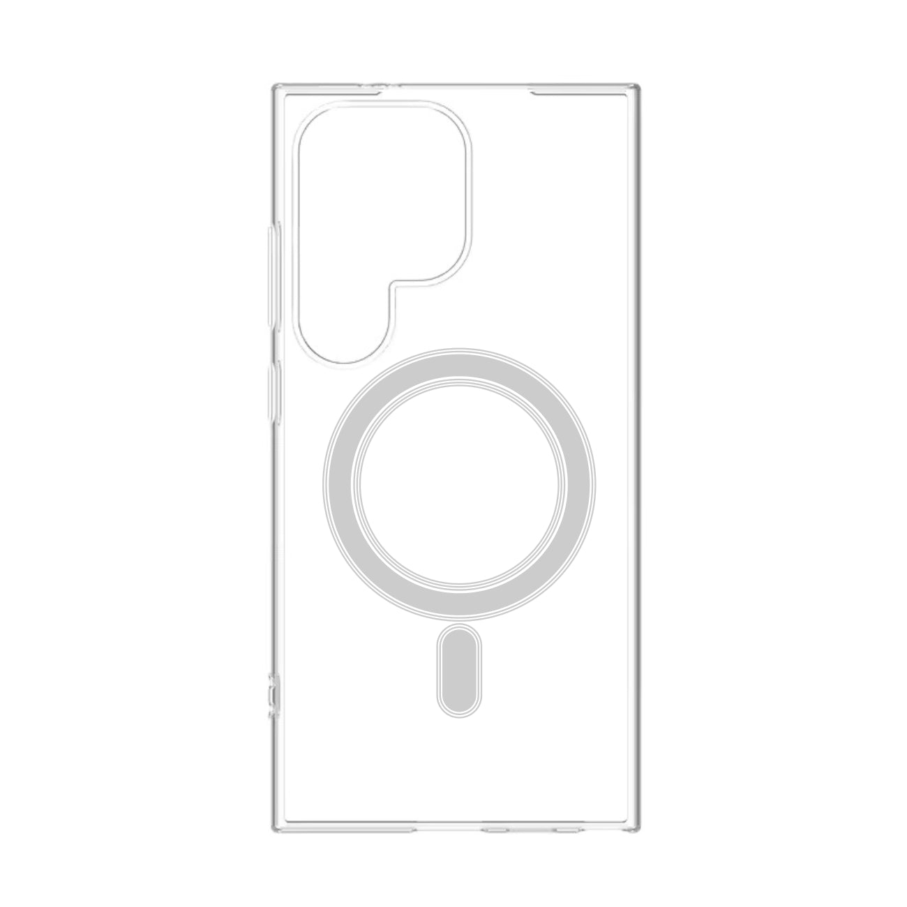 Samsung S24 Compatible Magnetic Wireless Charging TPU Bumper Case For Samsung S24 Ultra In Clear - Heavy Duty Protection by