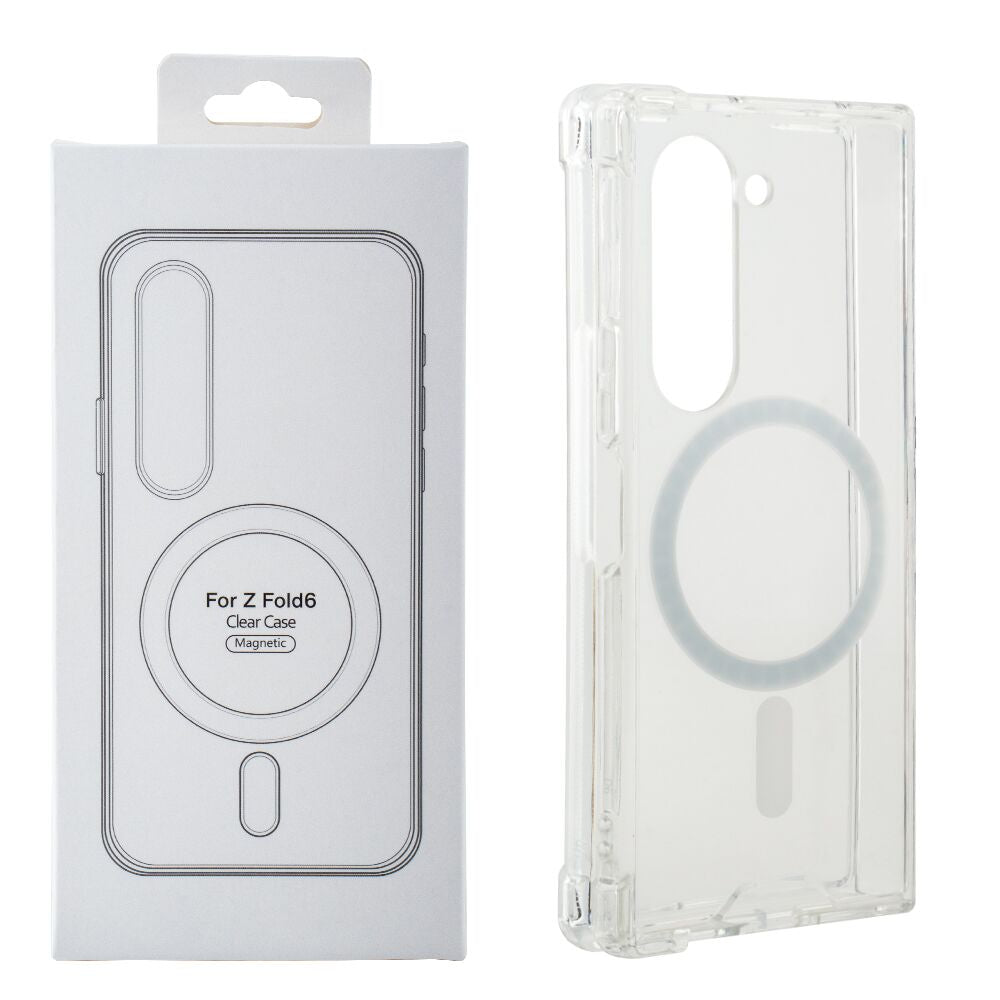 Magnetic Wireless Charging TPU Bumper Case For Z FOLD 6 In Clear - Crystal Clear & Reliable