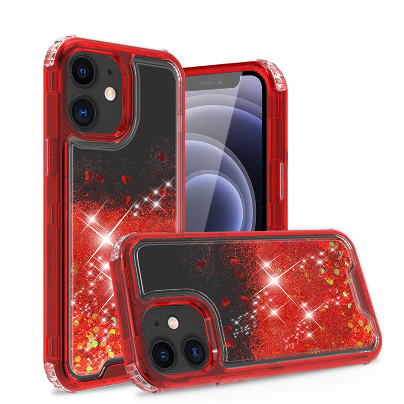 IPHONE 12 MINI Compatible Kickstand Ring Holder TPU Shockproof Case With Magnetic Car MountAPPLE IPHONE 12 MINI In Red - Heavy Duty Protection by