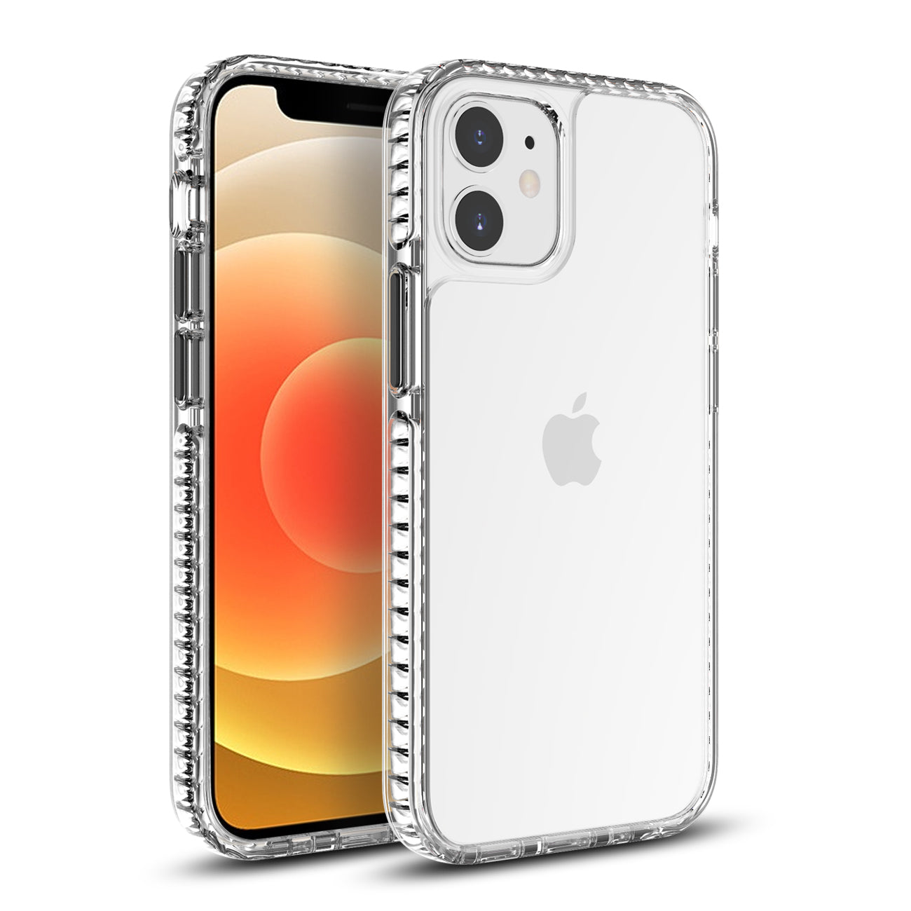 IPHONE 12 MINI Compatible TPU Bumper Shockproof Case With Embedded Coil In BlackAPPLE IPHONE 12 MINI In Clear Black - Ultra-Slim Protection by
