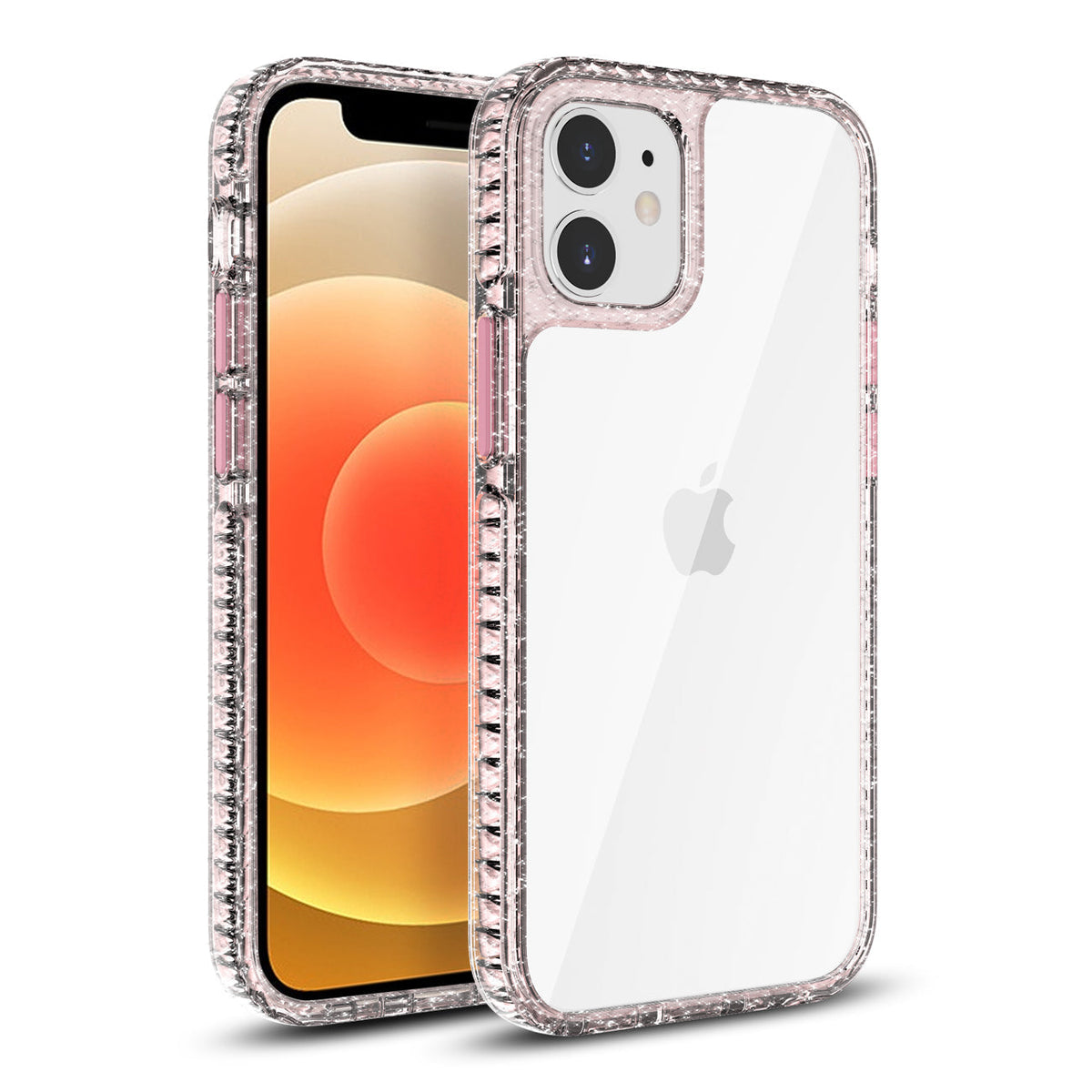 IPHONE 12 MINI Compatible TPU Bumper Shockproof Case With Embedded Coil In BlackAPPLE IPHONE 12 MINI In Pink - Ultra-Slim Protection by