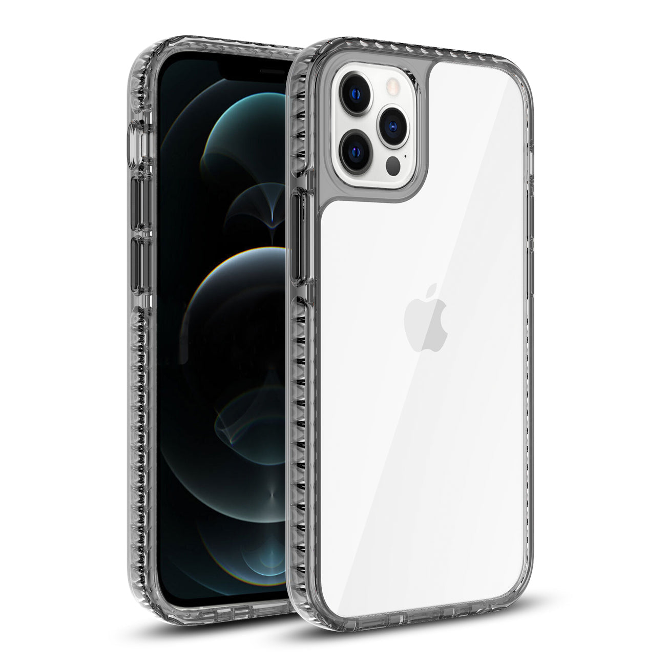 IPHONE 12 PRO Compatible TPU Bumper Shockproof Case With Embedded Coil In BlackAPPLE IPHONE 12 PRO MAX In Black - Shockproof Protection by