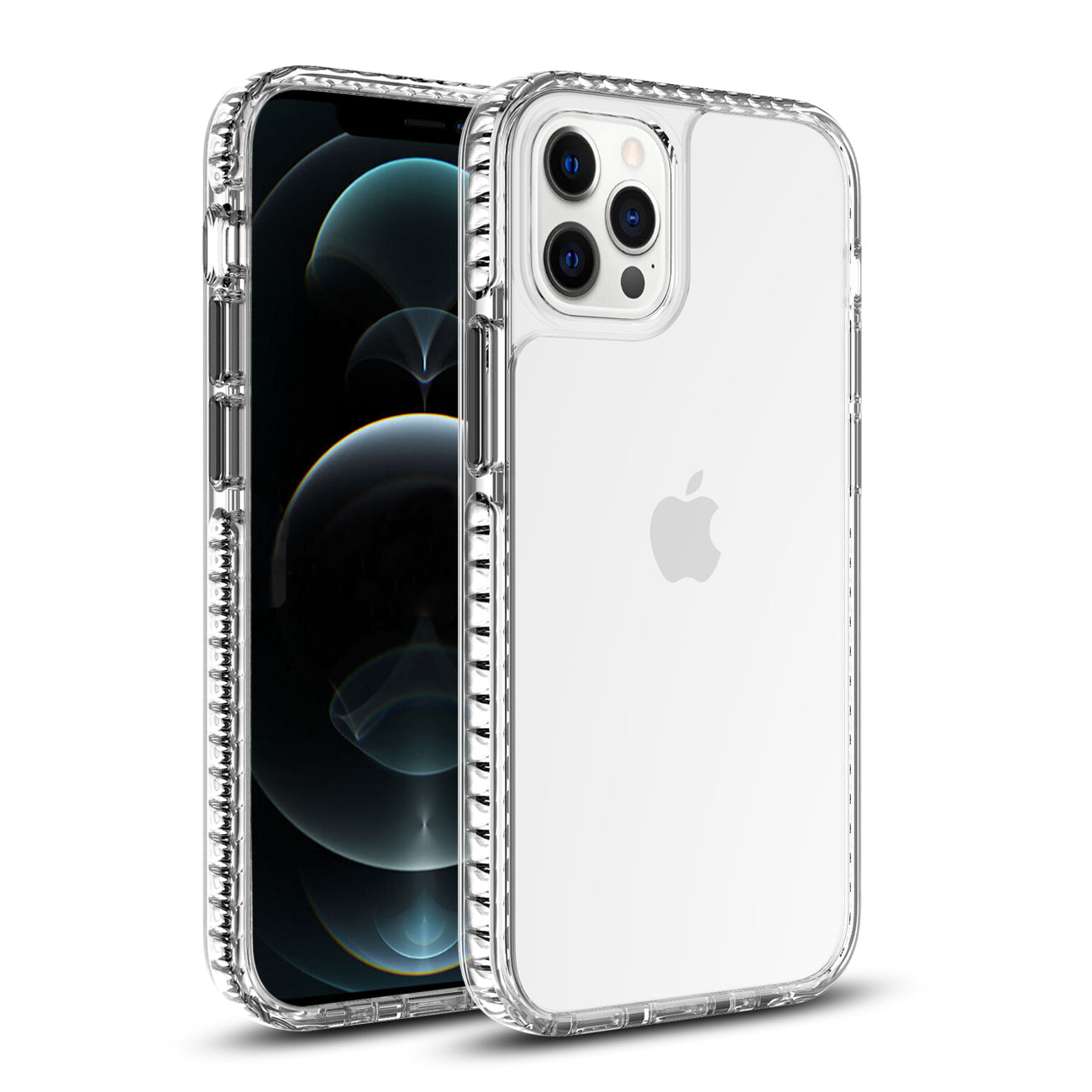IPHONE 12 PRO Compatible TPU Bumper Shockproof Case With Embedded Coil In BlackAPPLE IPHONE 12 PRO MAX In Clear Black - Ultra-Slim Protection by