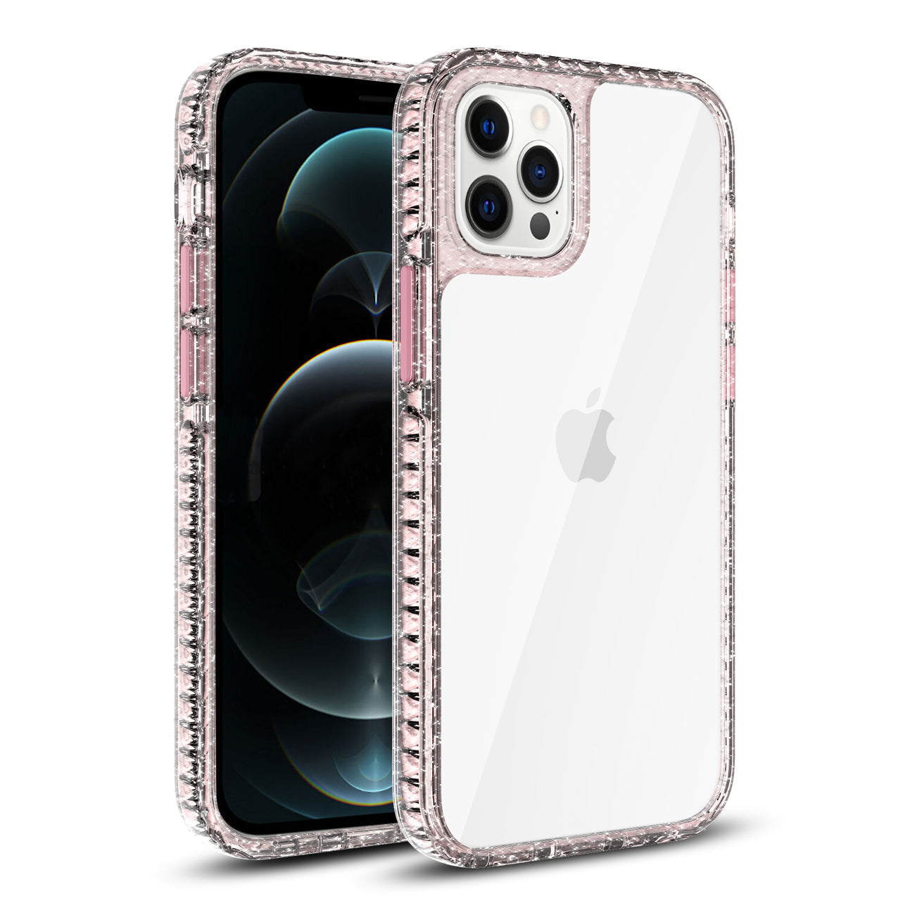 IPHONE 12 PRO Compatible TPU Bumper Shockproof Case With Embedded Coil In BlackAPPLE IPHONE 12 PRO MAX In Pink - Heavy Duty Protection by