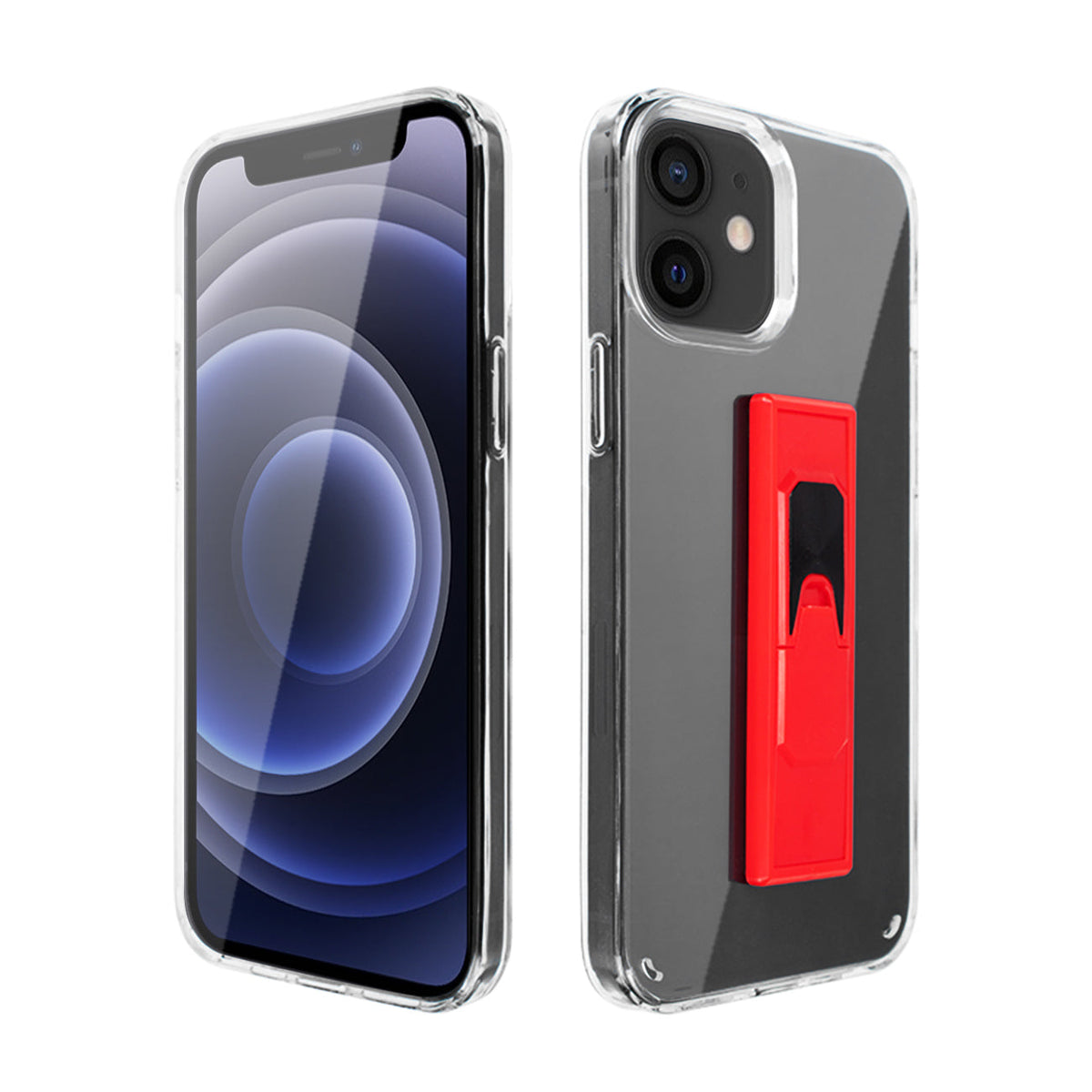 IPHONE 12 MINI Compatible TPU Bumper Shockproof Case With Embedded Coil APPLE IPHONE 12 MINI In Red - Heavy Duty Protection by