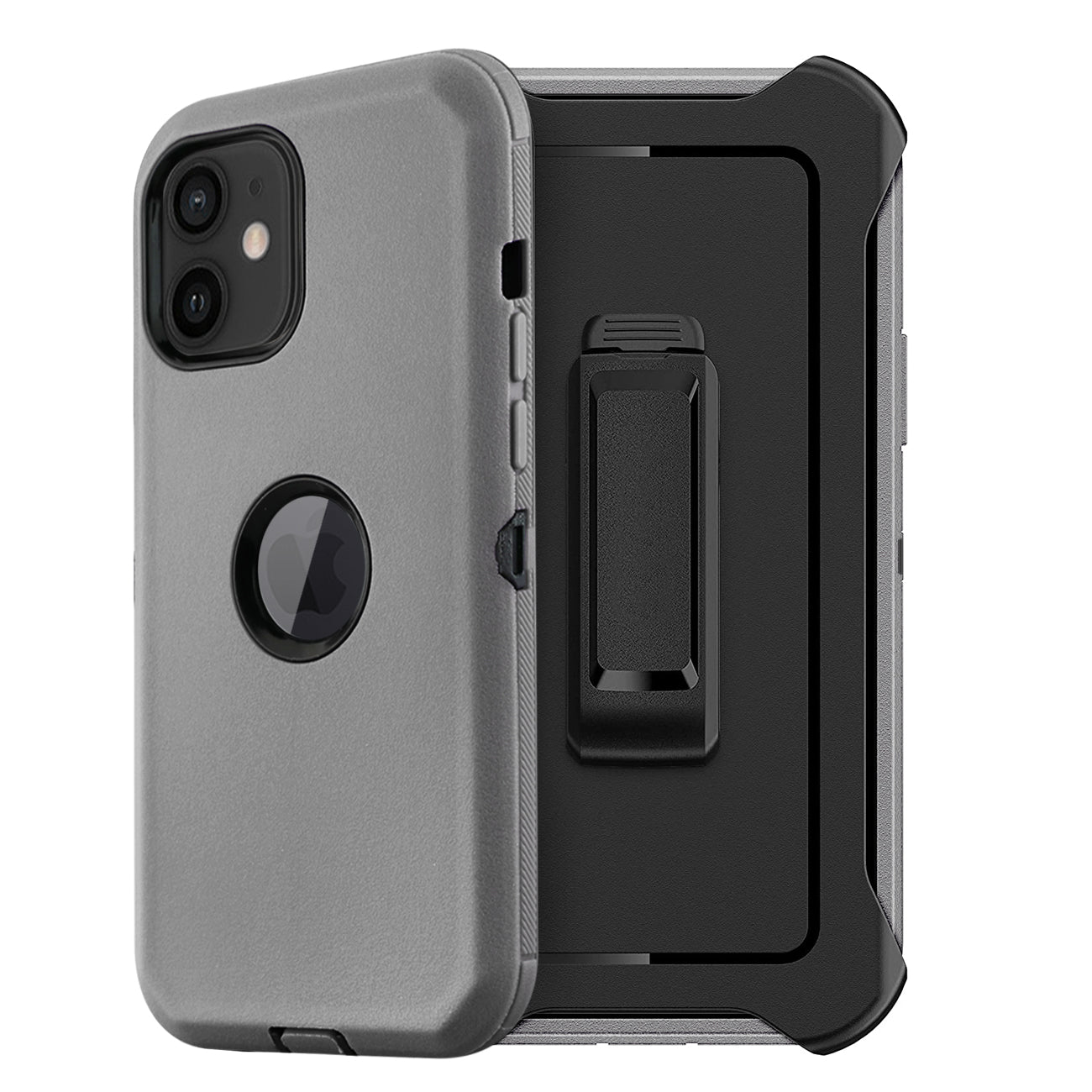 IPHONE 12 MINI Compatible Multilayer Full Protection with Built-In Screen Protector CaseAPPLE IPHONE 12 MINI In Gray - Heavy Duty Protection by