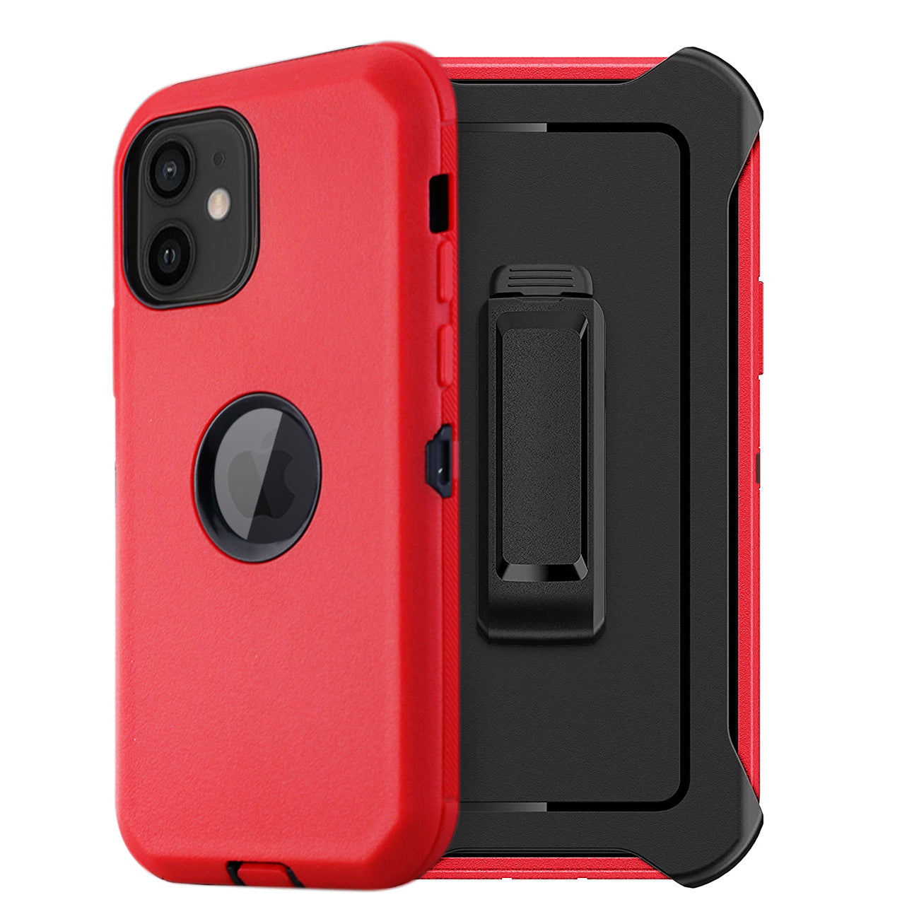 IPHONE 12 MINI Compatible Multilayer Full Protection with Built-In Screen Protector CaseAPPLE IPHONE 12 MINI In Red - Shockproof Protection by