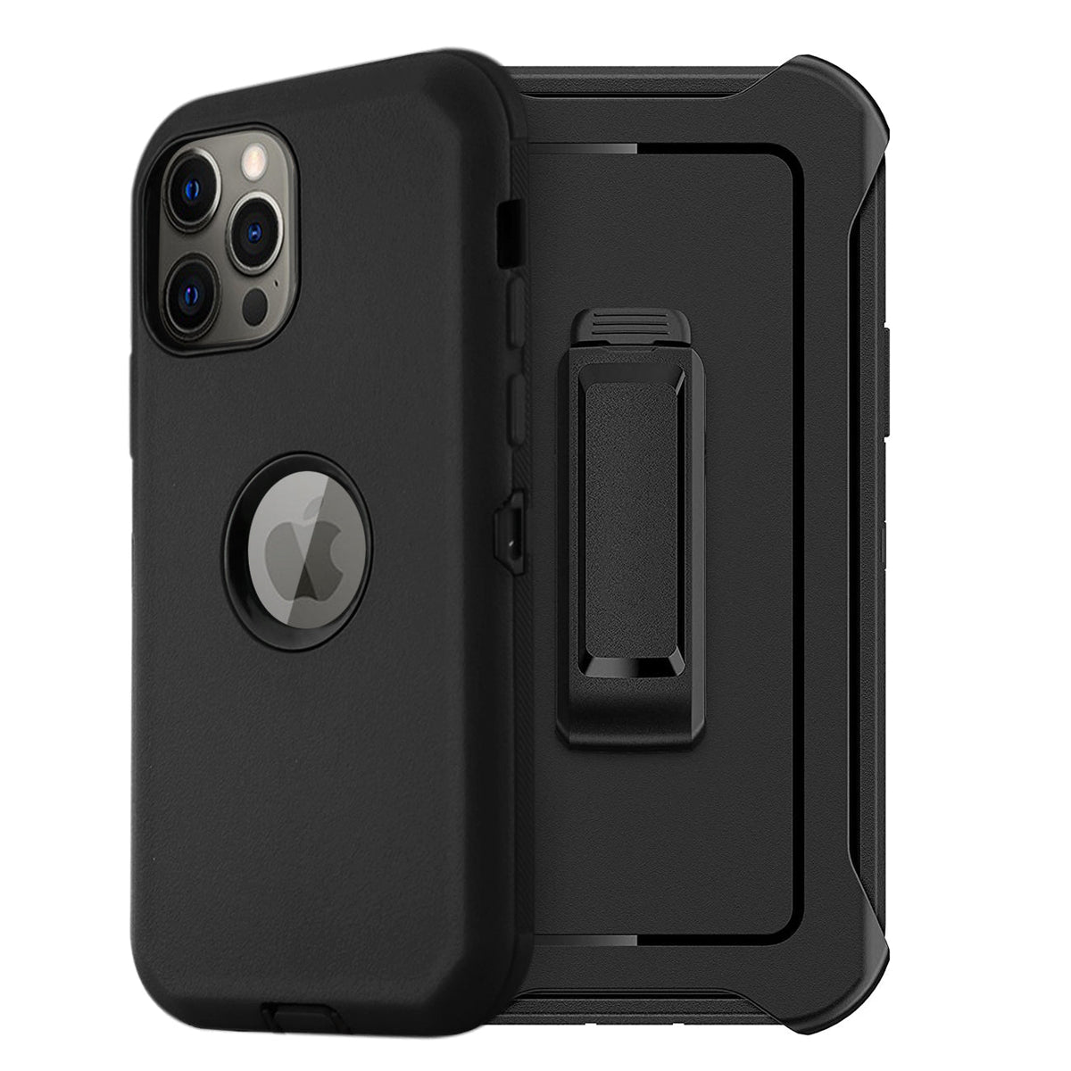 IPHONE 12 PRO Compatible Multilayer Full Protection with Built-In Screen Protector CaseAPPLE IPHONE 12 PRO MAX In Black - Ultra-Slim Protection by